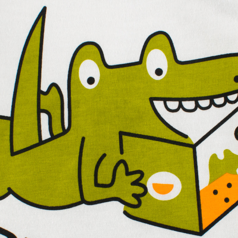 Boys I Love Reading Photo Print Long Sleeve Shirt in White