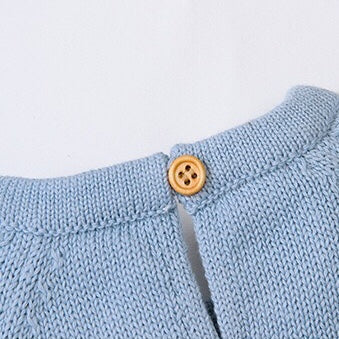 Baby Cartoon Fox Knitted Romper with Triangle Design