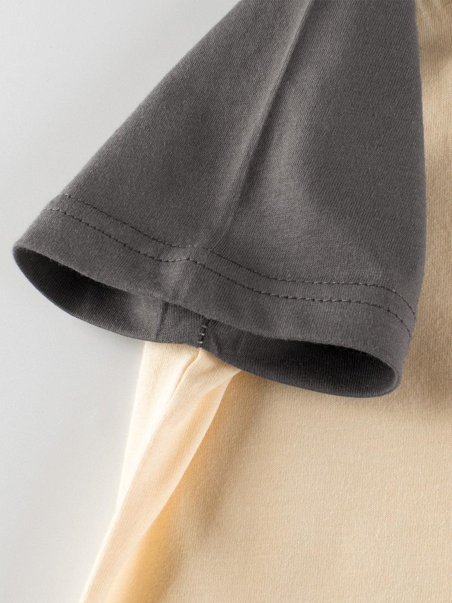 Rabbit Sweet Smile Patchwork T-Shirt for Girls