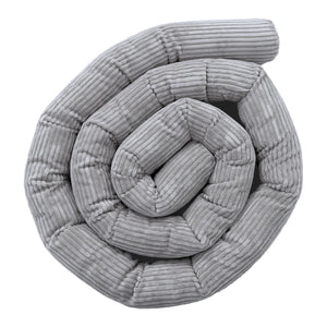 Protective Roll Bumper for Baby Crib – Grey