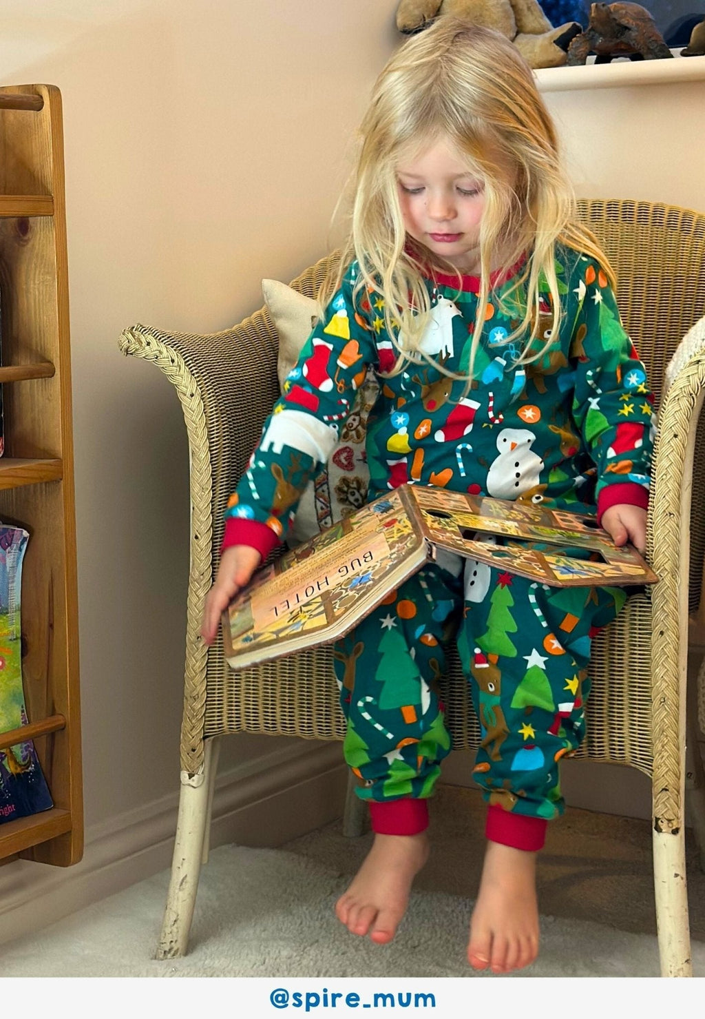Organic Christmas Bear Print Pyjamas