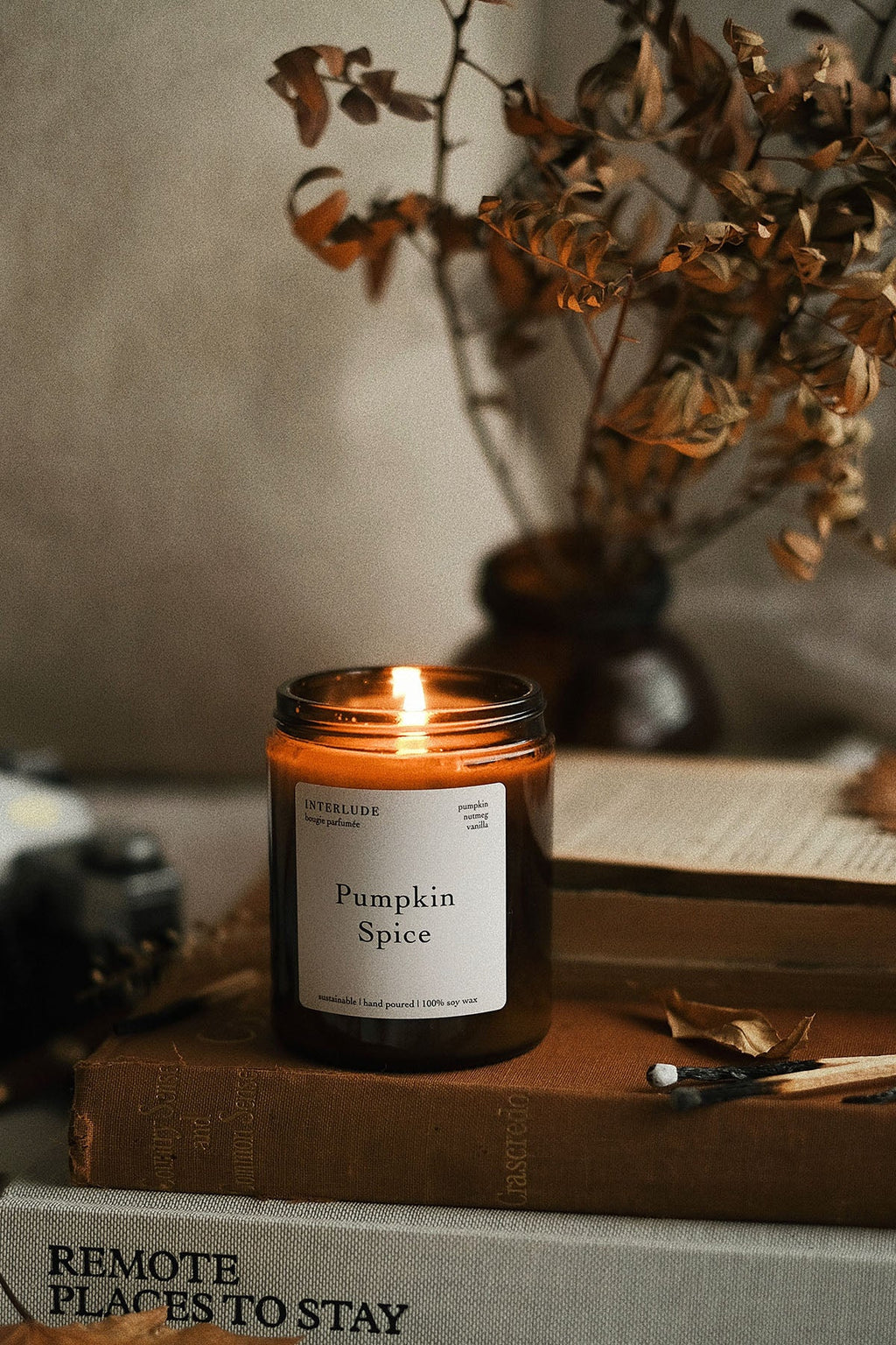Pumpkin Spice Scented Candle With Lid