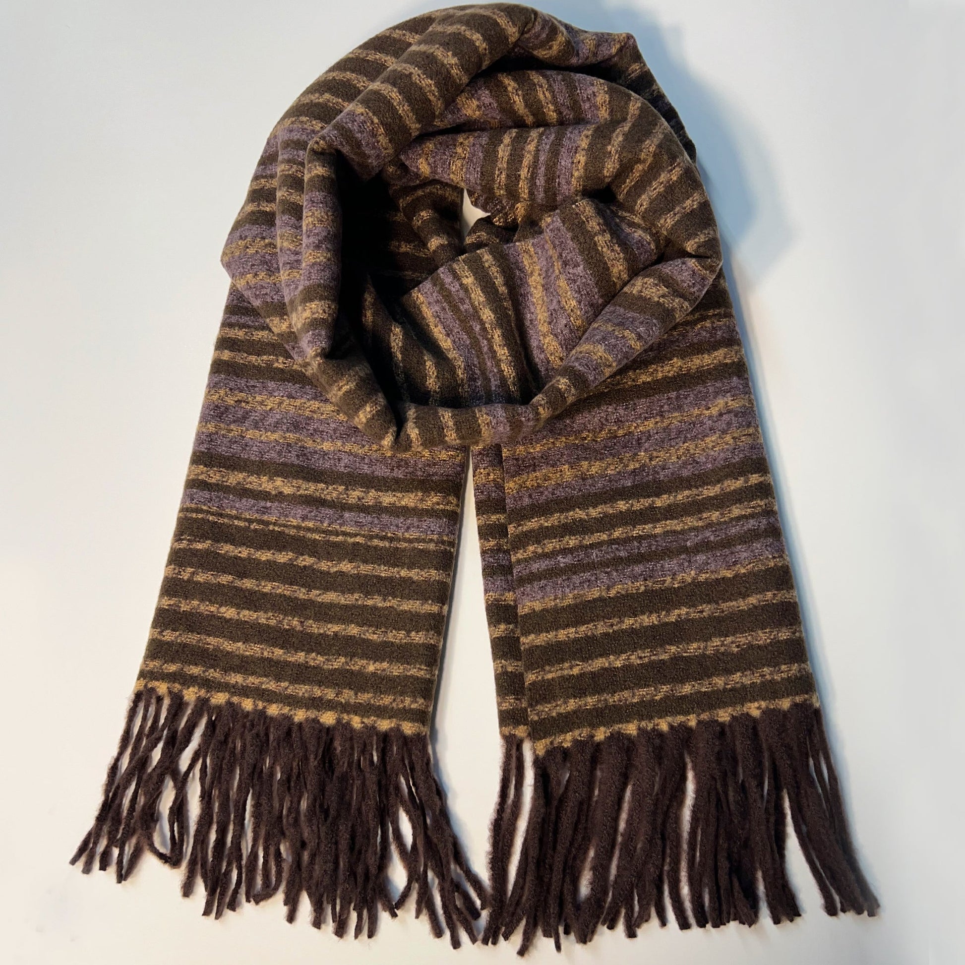 Purple Scarf with Fringe
