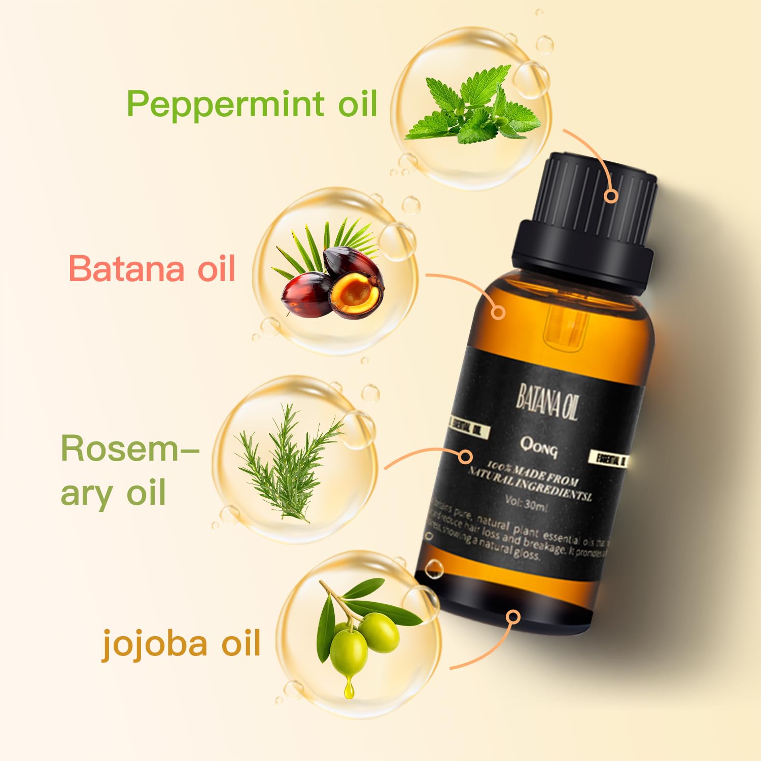 QONG Batana Oil Blend – Hair Growth & Sleep Essential Oil, Scalp Care | 30ml