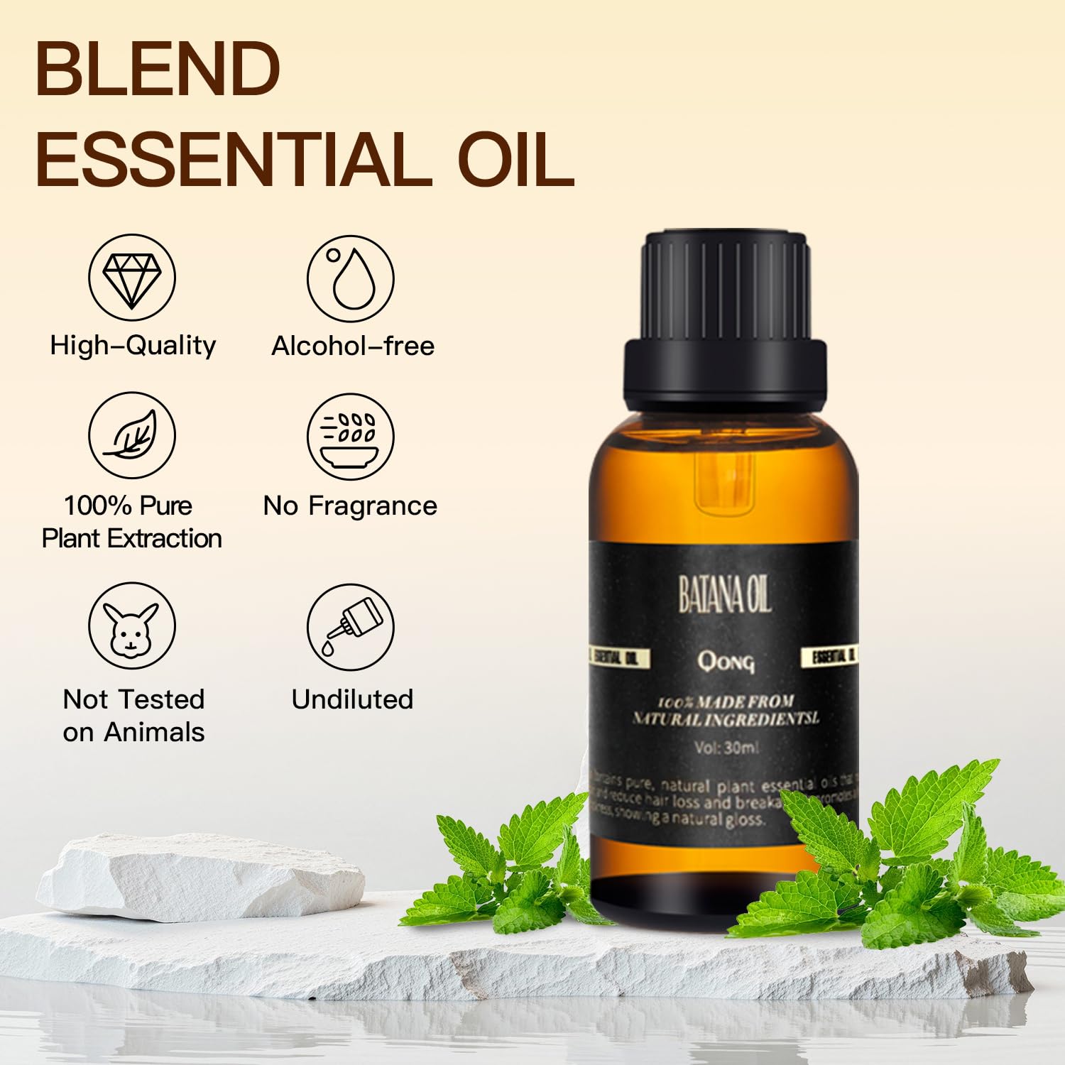 QONG Batana Oil Blend – Hair Growth & Sleep Essential Oil, Scalp Care | 30ml