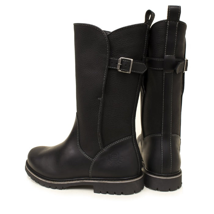 Waterproof Black Boots Mid Calf