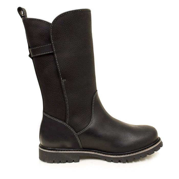 Waterproof Black Boots Mid Calf