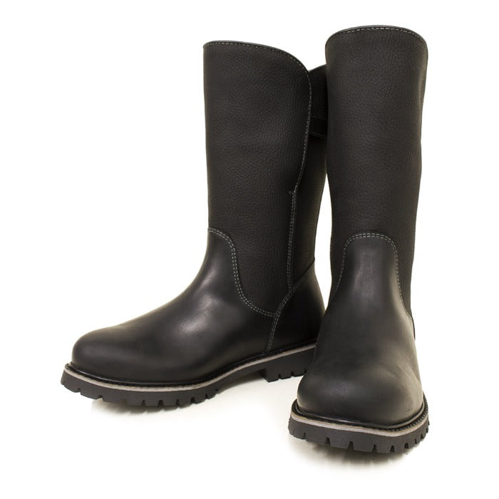 Waterproof Black Boots Mid Calf