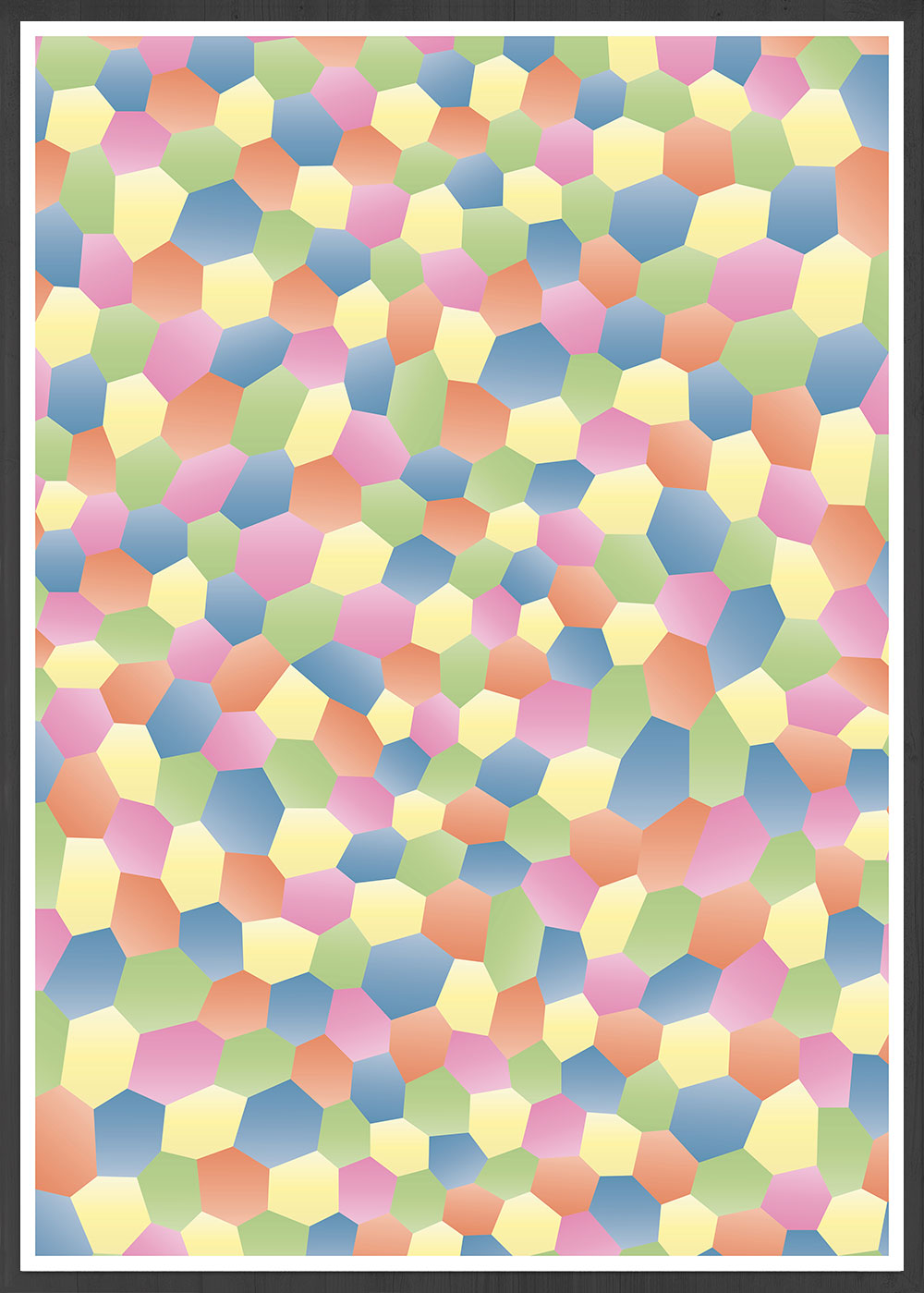 Rainbow Polygon Art Print