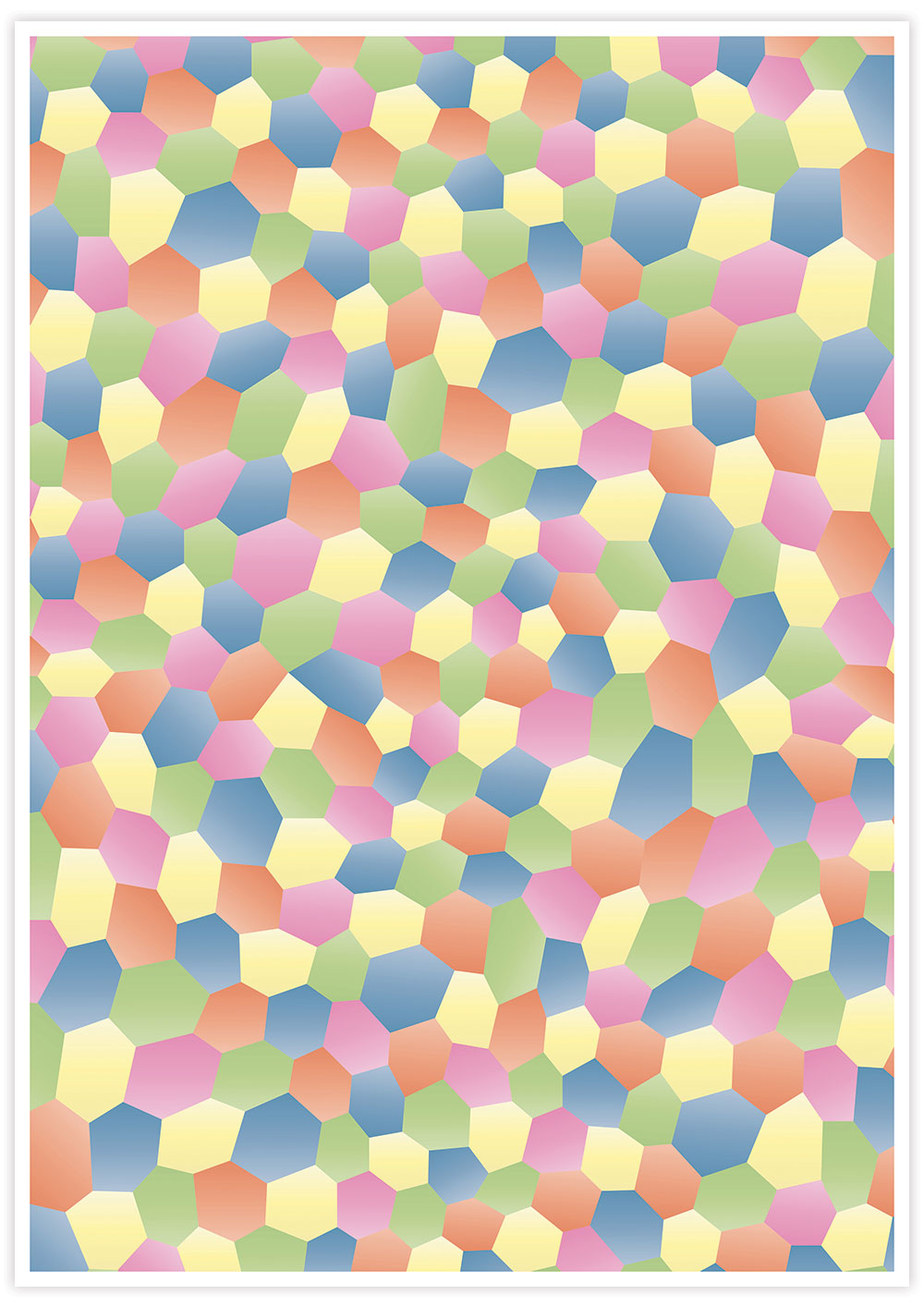 Rainbow Polygon Art Print