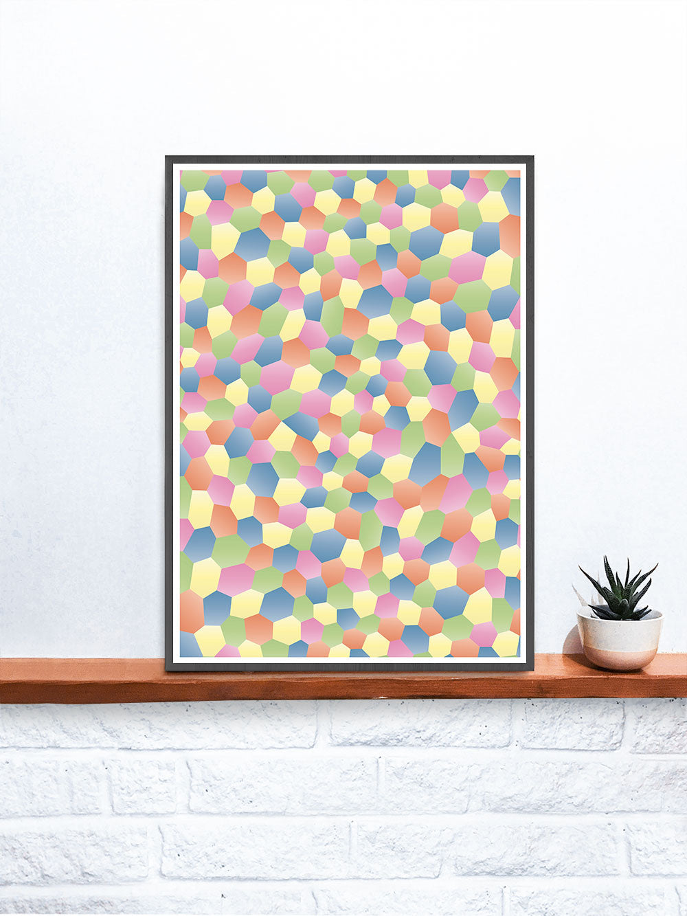 Rainbow Polygon Art Print