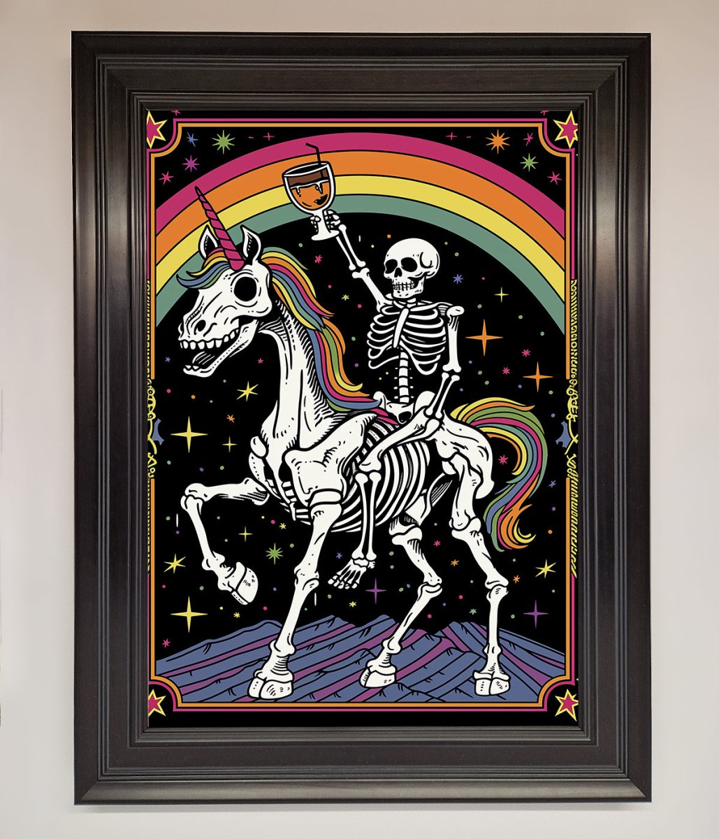 Rainbow Skeleton Framed Wall Art