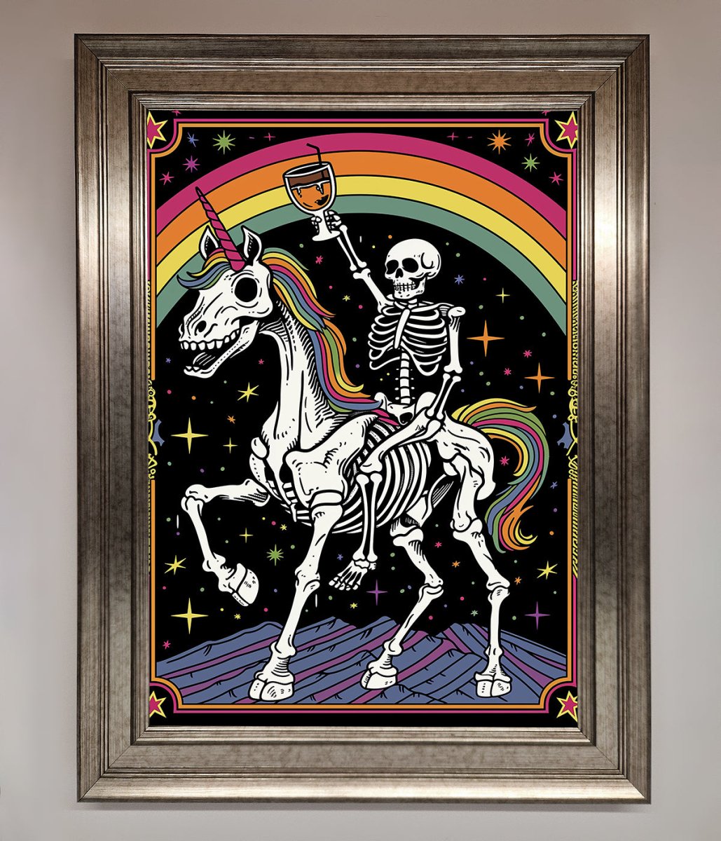 Rainbow Skeleton Framed Wall Art