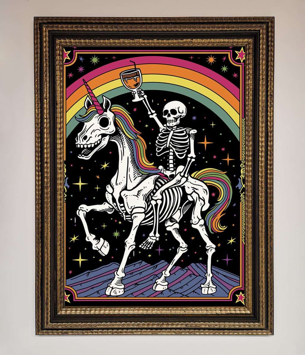 Rainbow Skeleton Framed Wall Art