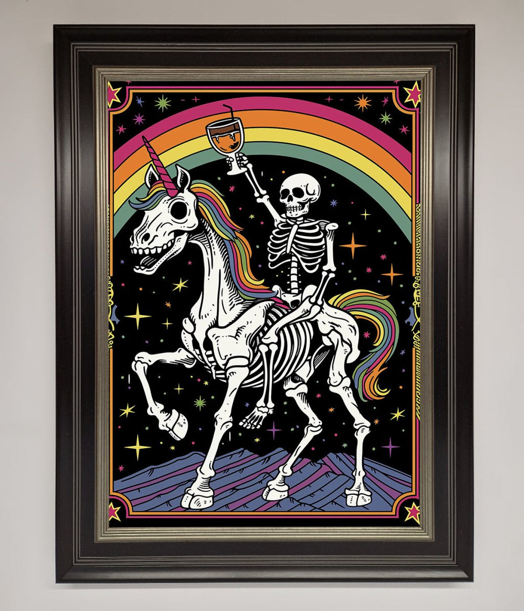 Rainbow Skeleton Framed Wall Art