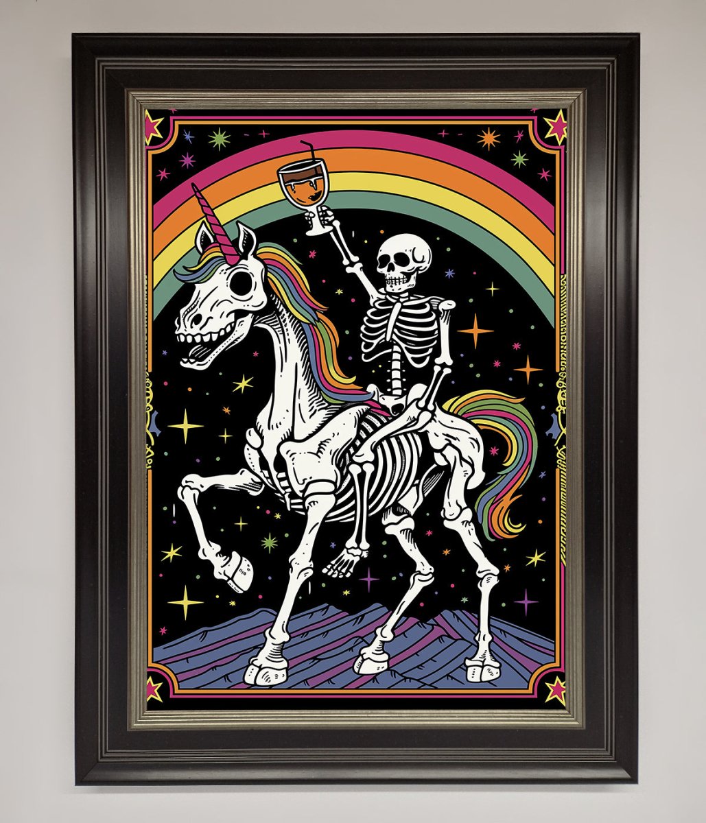 Rainbow Skeleton Framed Wall Art