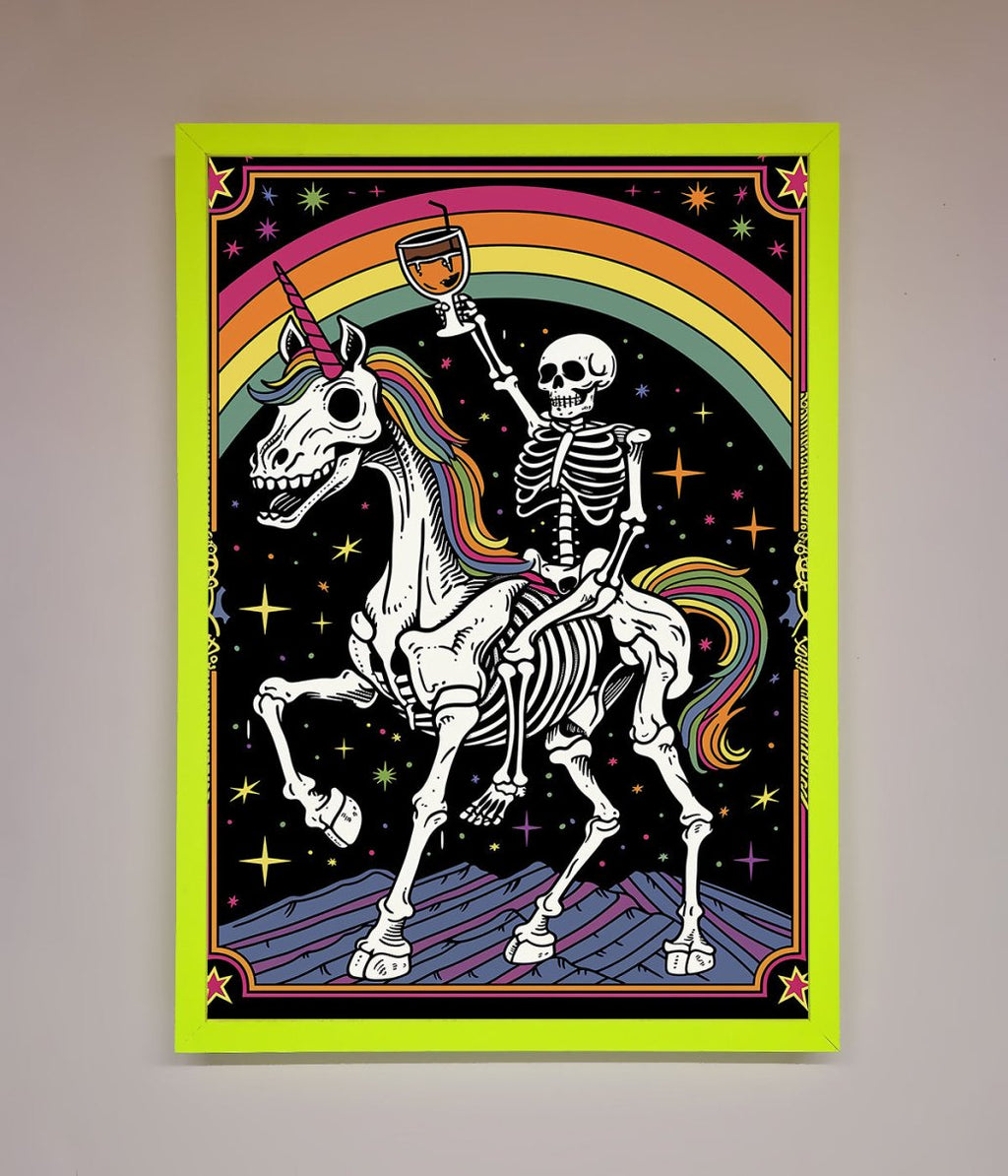 Rainbow Skeleton Framed Wall Art