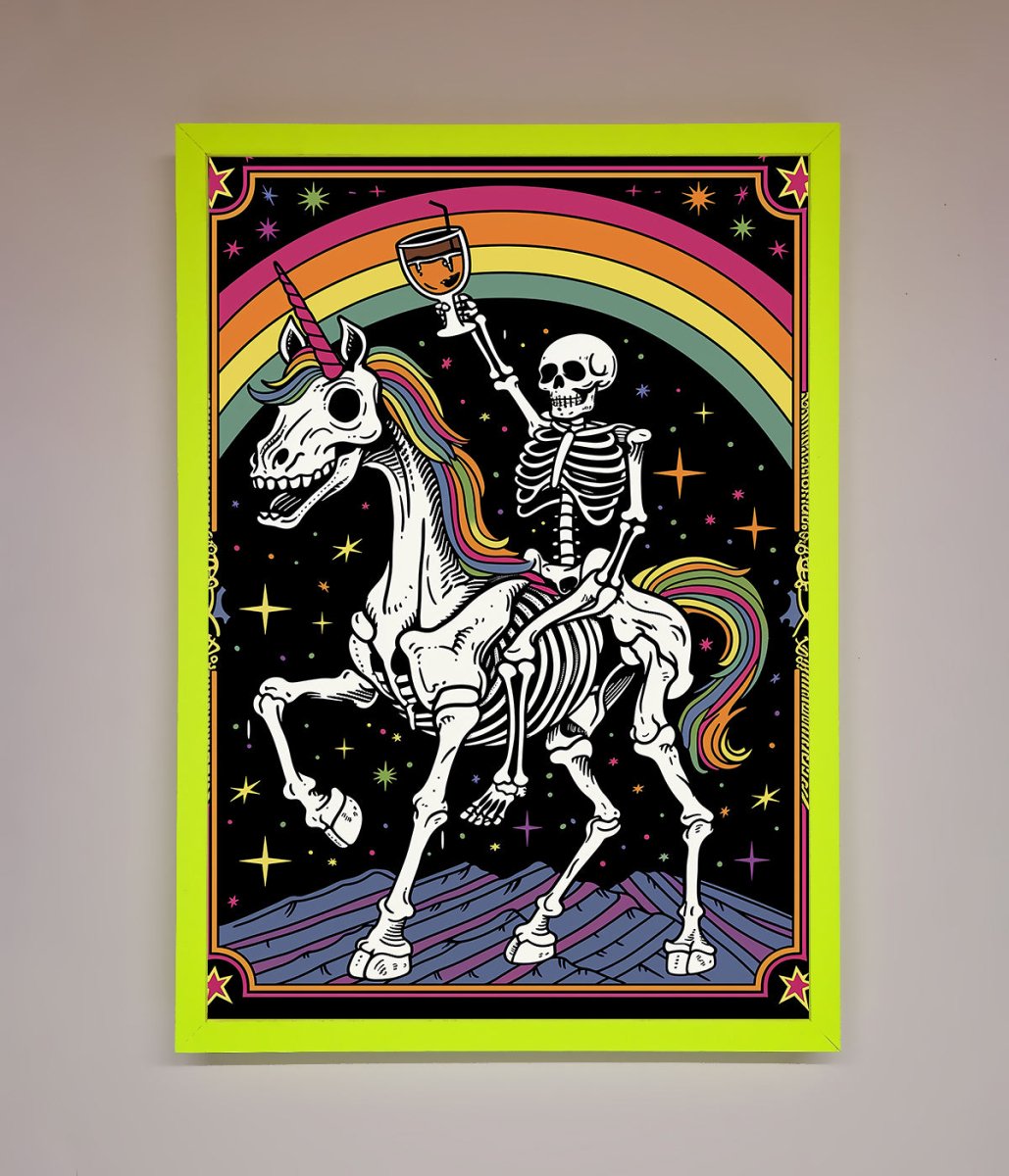 Rainbow Skeleton Framed Wall Art