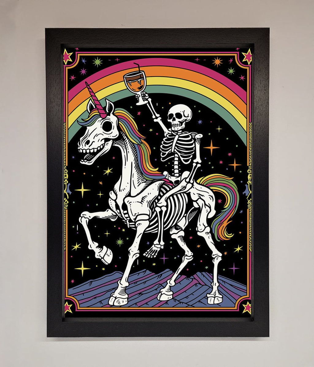 Rainbow Skeleton Framed Wall Art