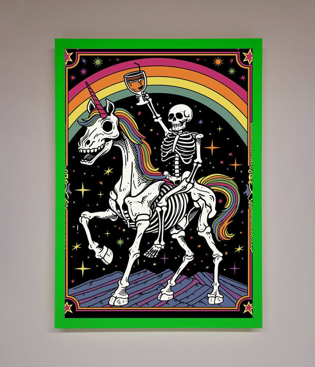 Rainbow Skeleton Framed Wall Art