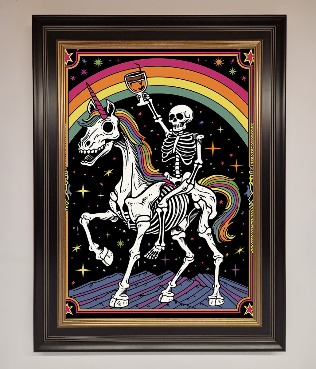 Rainbow Skeleton Framed Wall Art