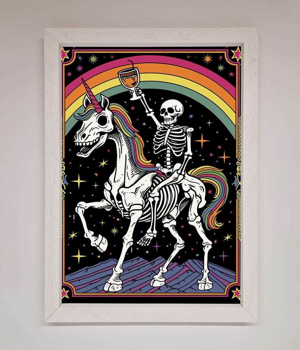 Rainbow Skeleton Framed Wall Art