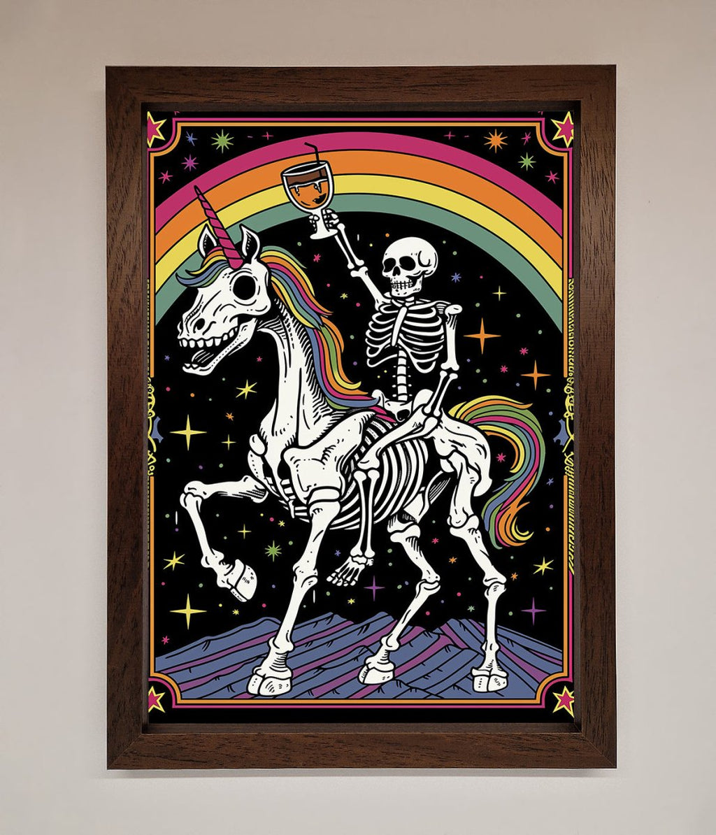 Rainbow Skeleton Framed Wall Art