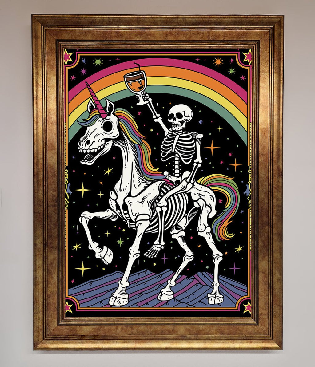 Rainbow Skeleton Framed Wall Art
