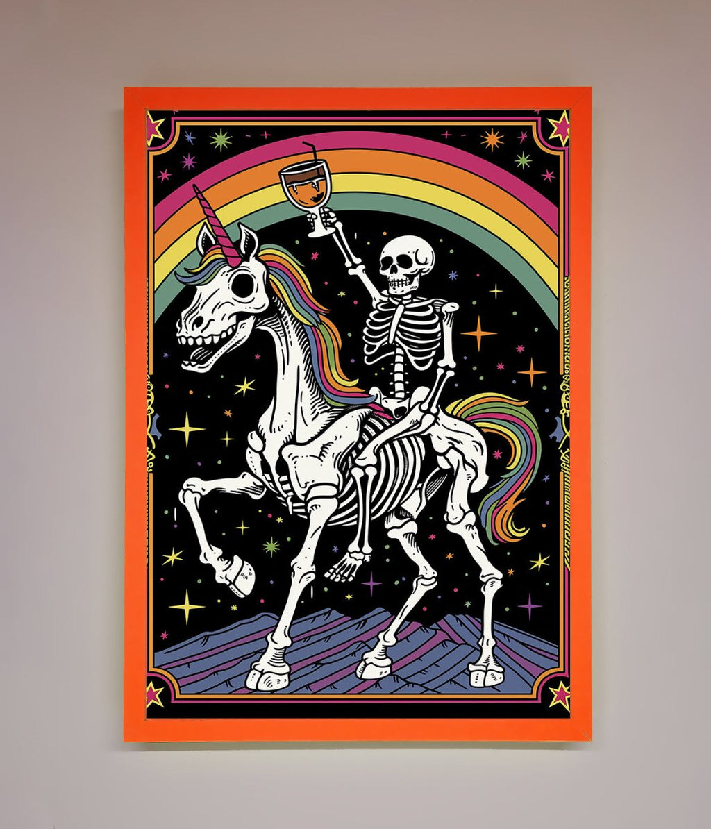 Rainbow Skeleton Framed Wall Art
