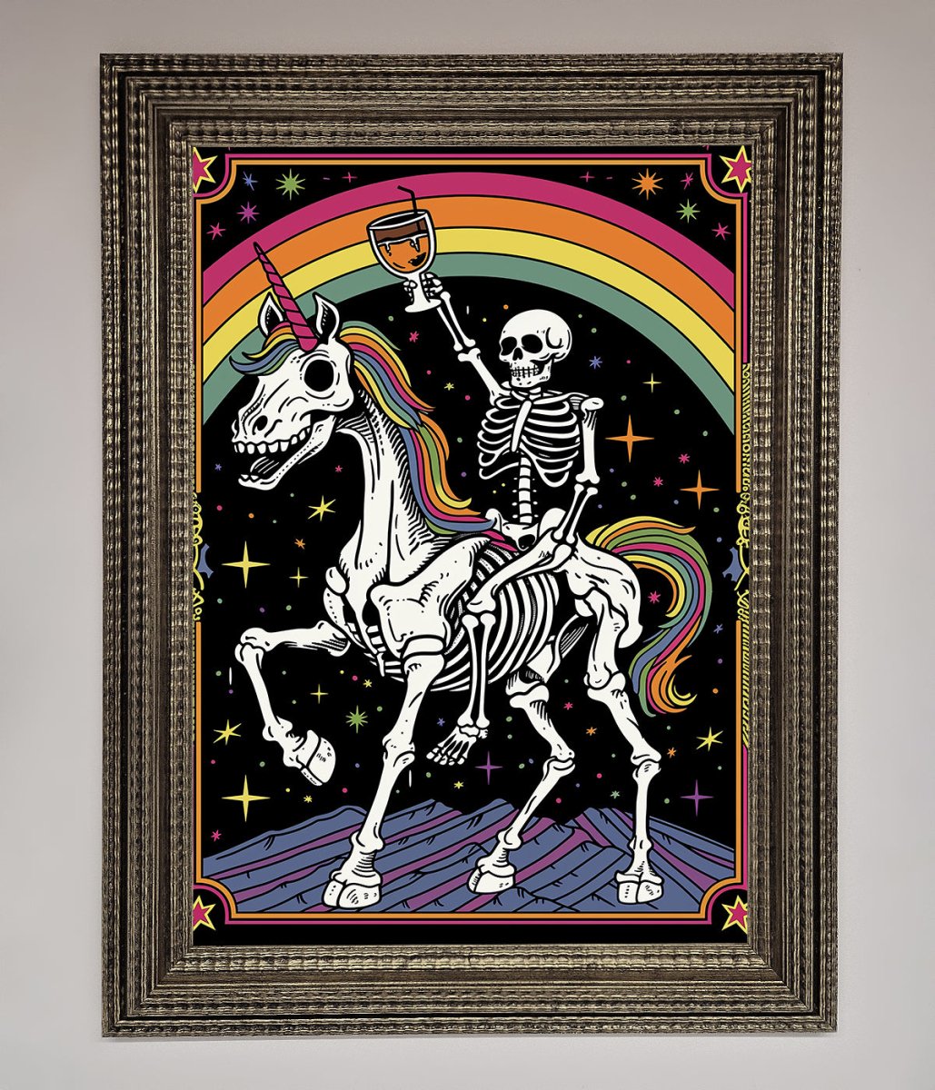 Rainbow Skeleton Framed Wall Art