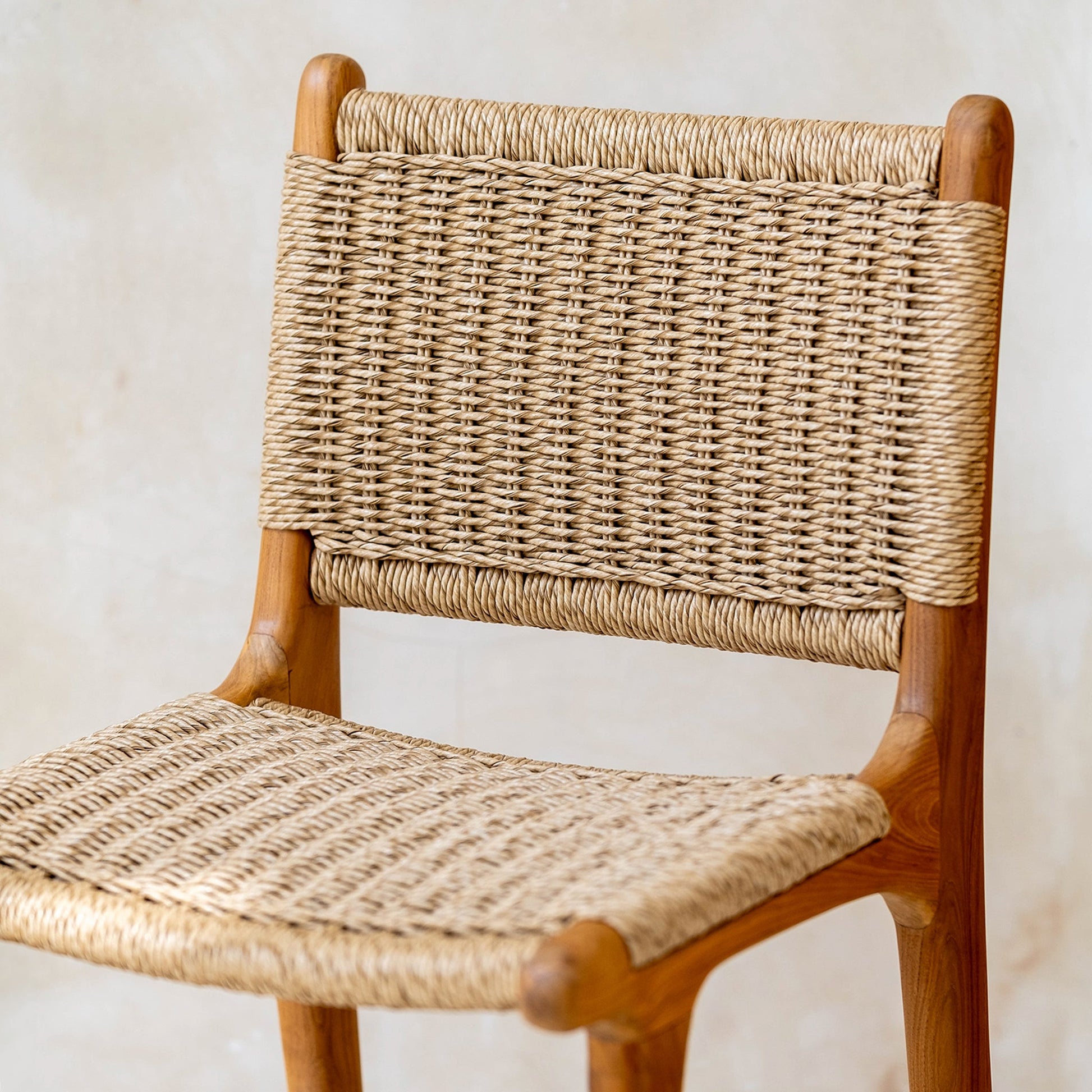 Zara Teak & Rattan Bar Stool (75cm Seat height)