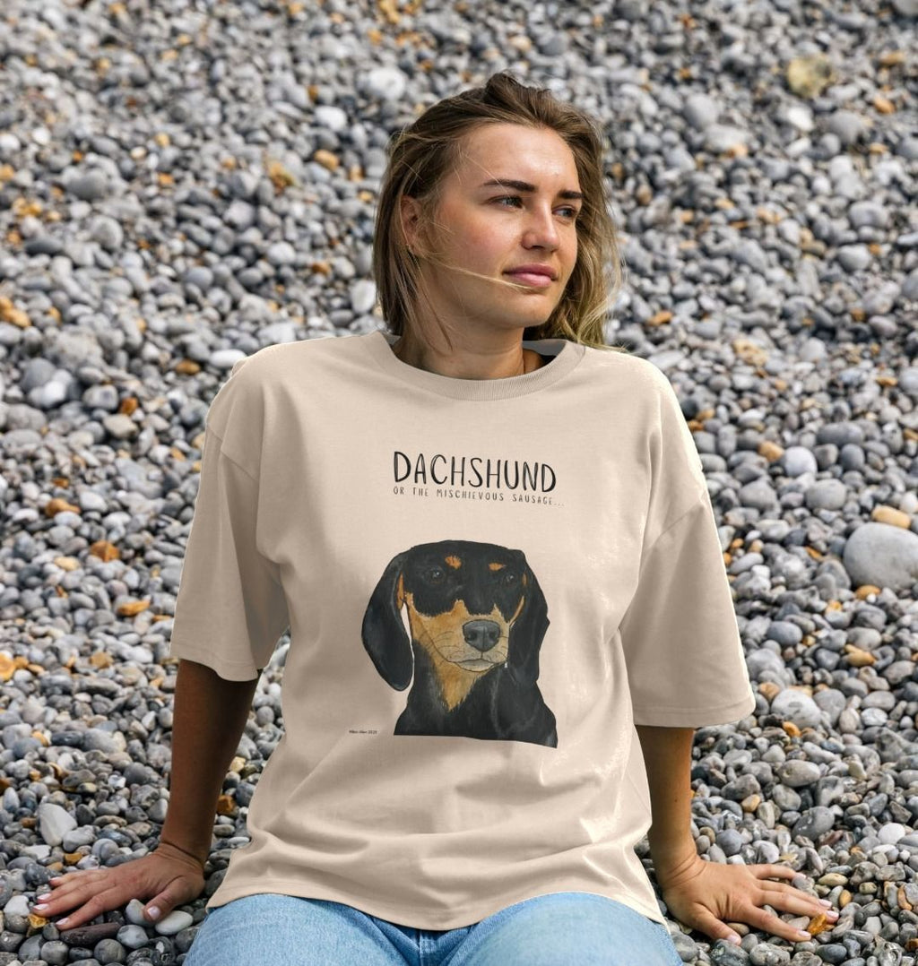 Charming & Cozy: The Black & Tan Dachshund Women's Relaxed Fit T-Shirt