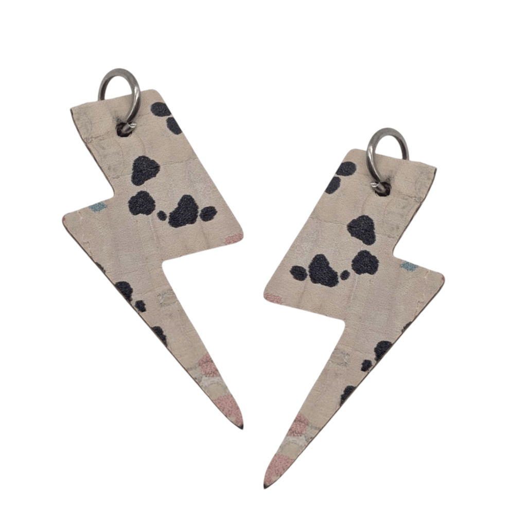 Red and flash mini lightning bolt cork charms