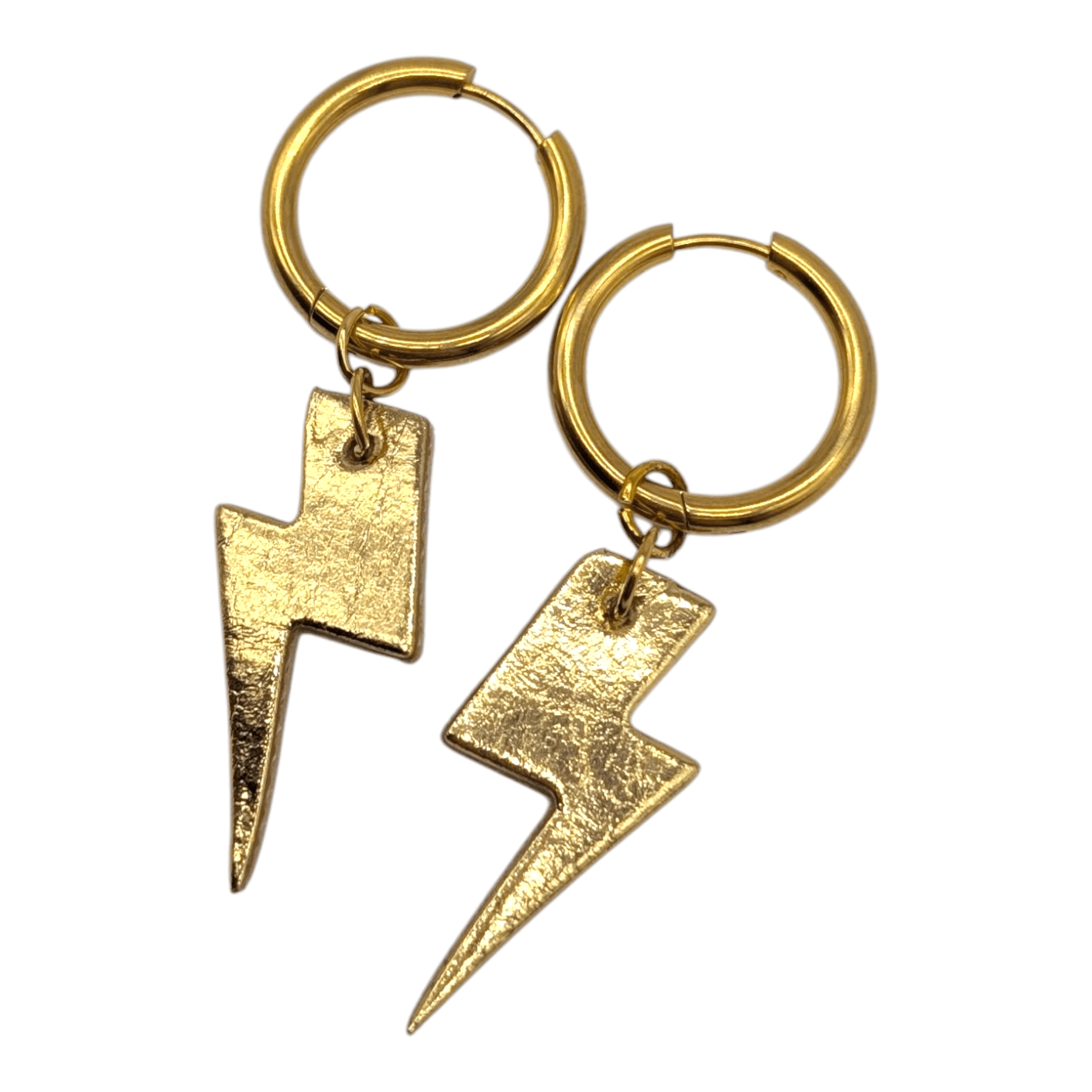 Red and Gold mini lightning bolt cork charms