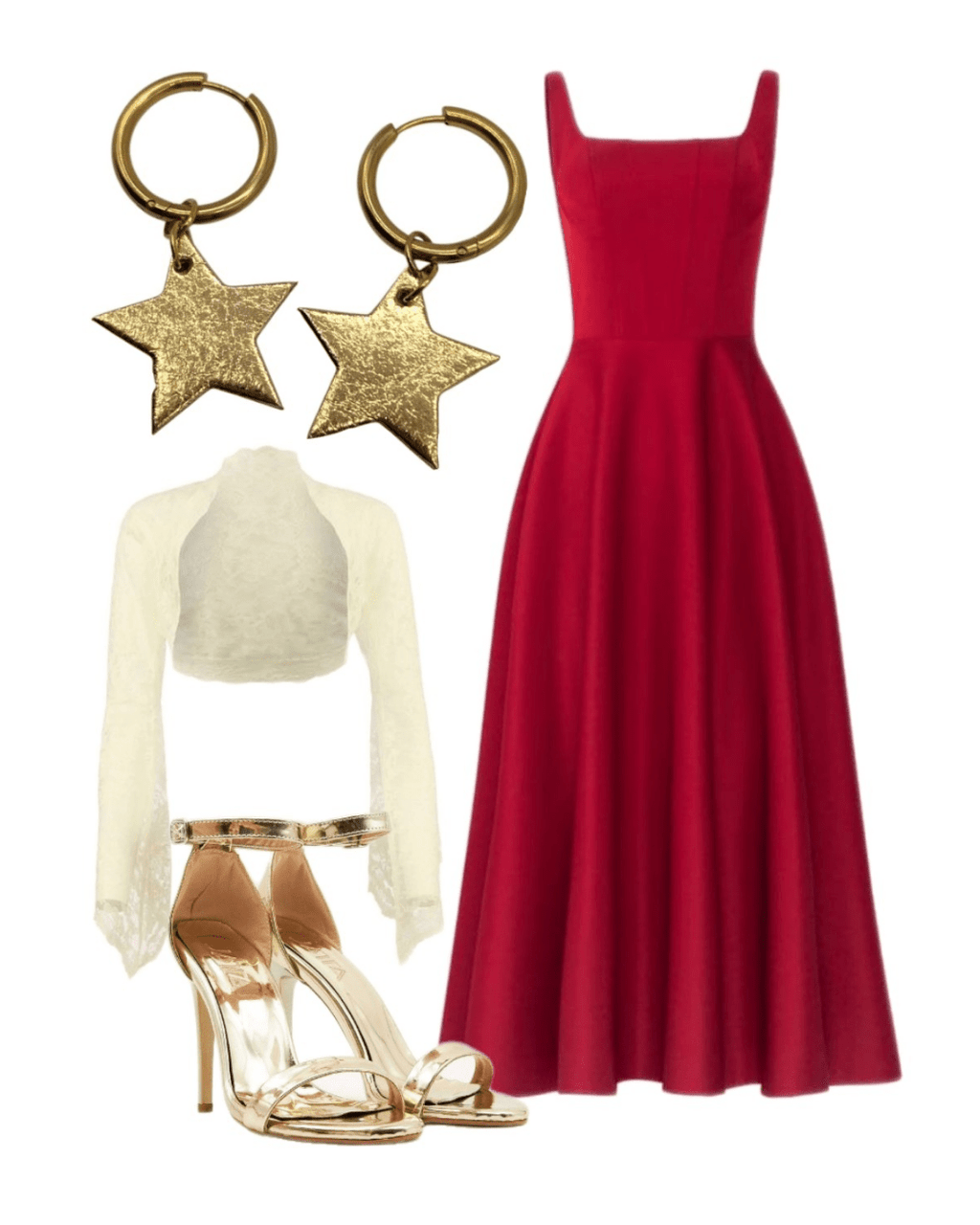 Gold and cheetah mini star cork charms