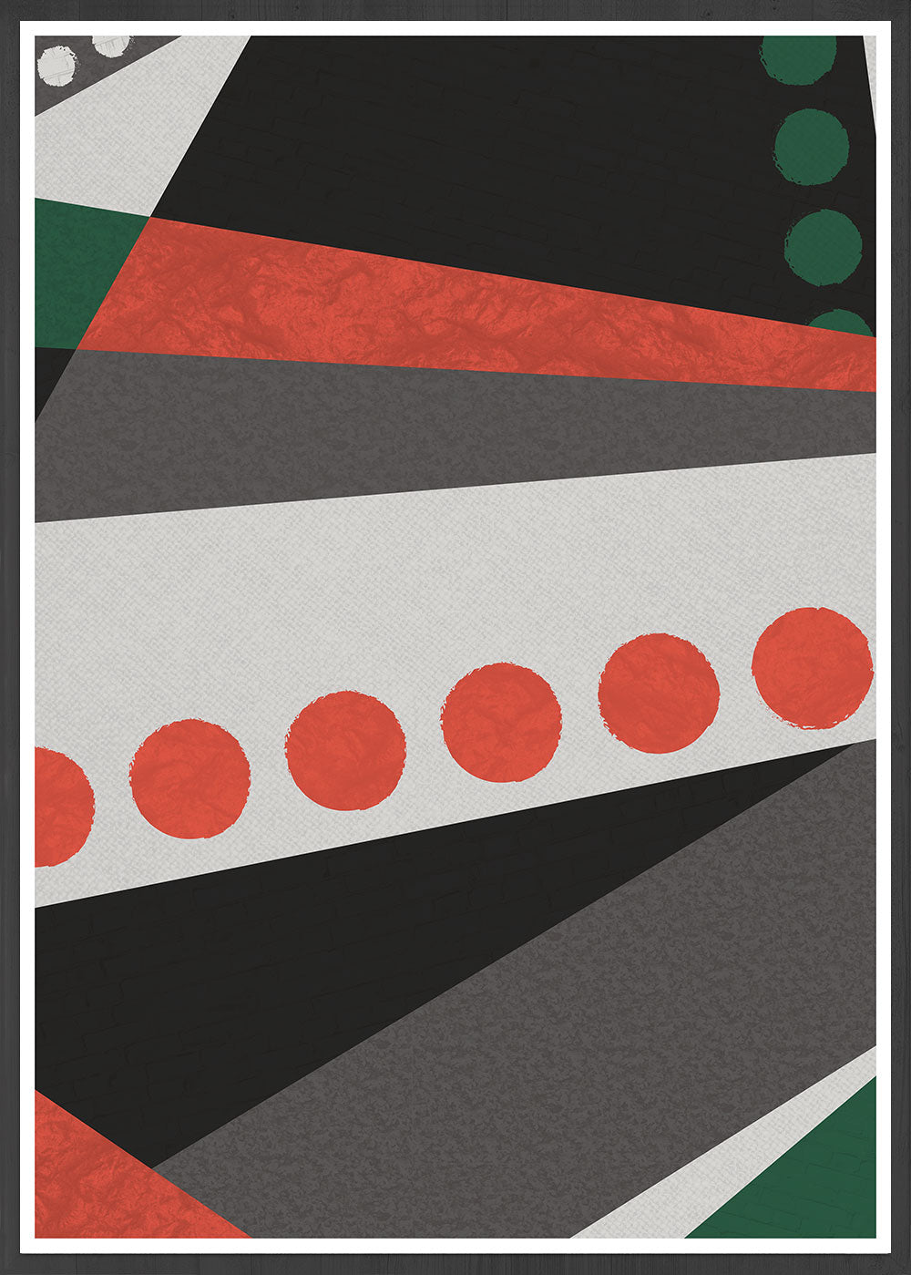 Red and Green Geometric Modern Print