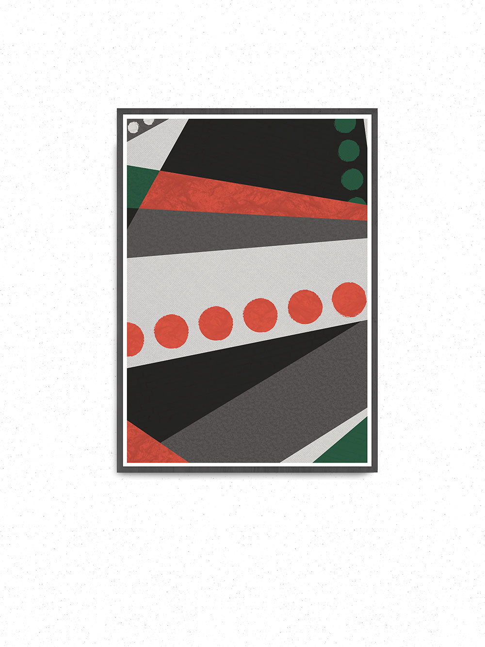 Red and Green Geometric Modern Print