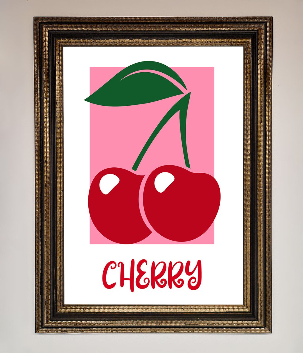 Red Cherries Modern Framed Poster