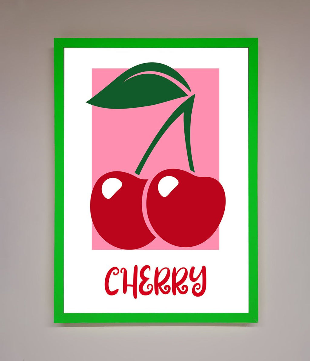 Red Cherries Modern Framed Poster
