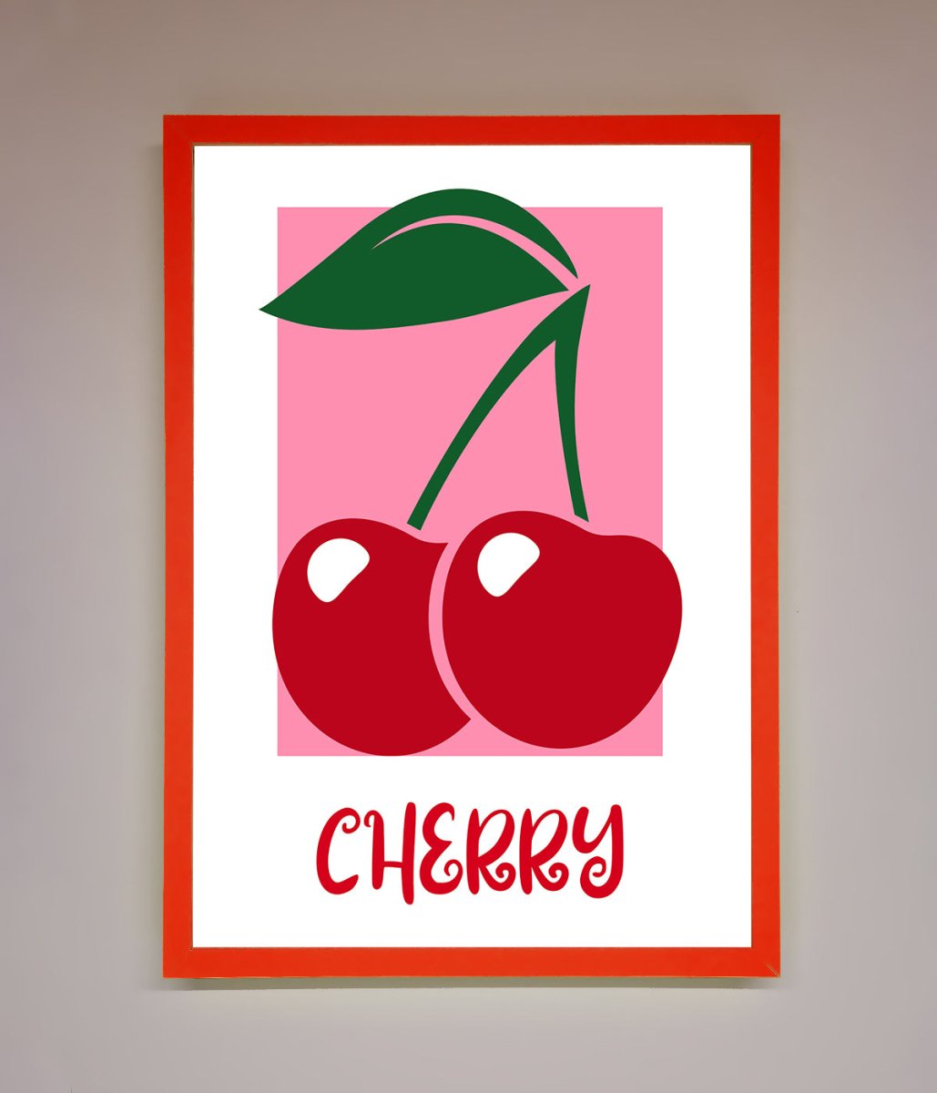 Red Cherries Modern Framed Poster