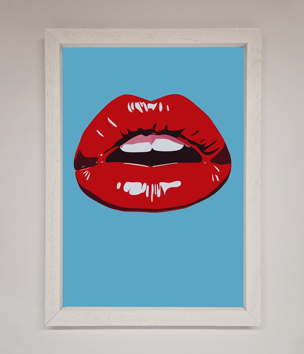 Red Lips Contemporary Framed Poster