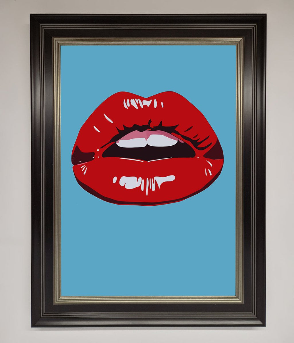 Red Lips Contemporary Framed Poster