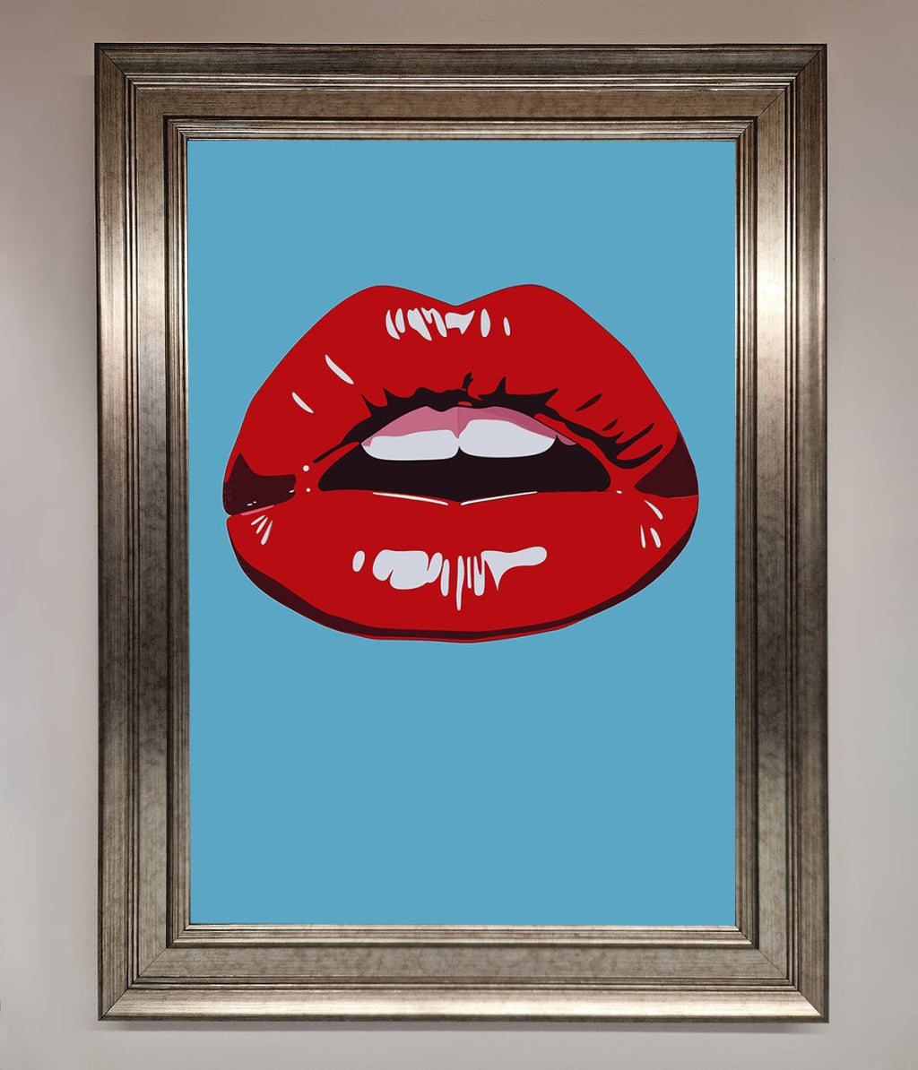 Red Lips Contemporary Framed Poster
