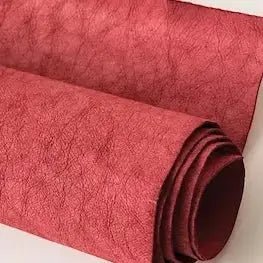 Red plant paper leaf earrings