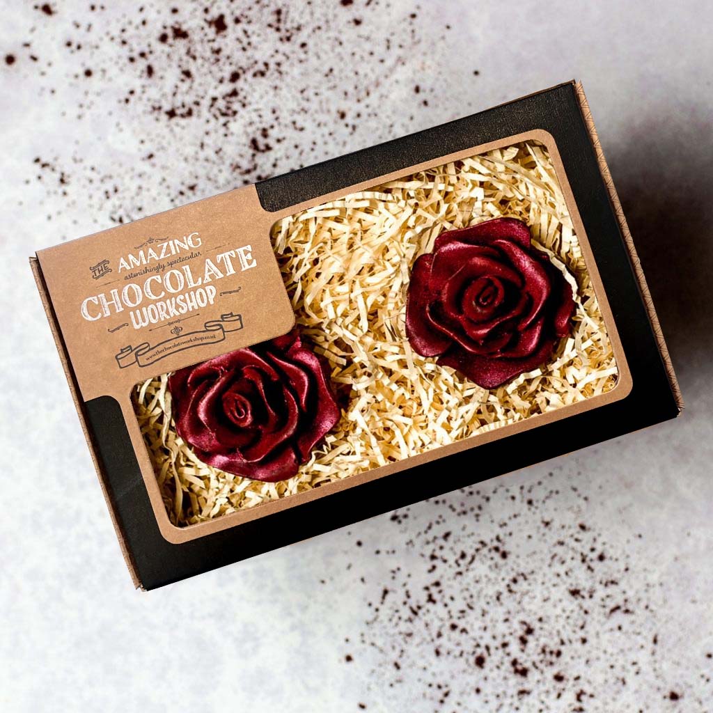 Two Red Roses Gift Box