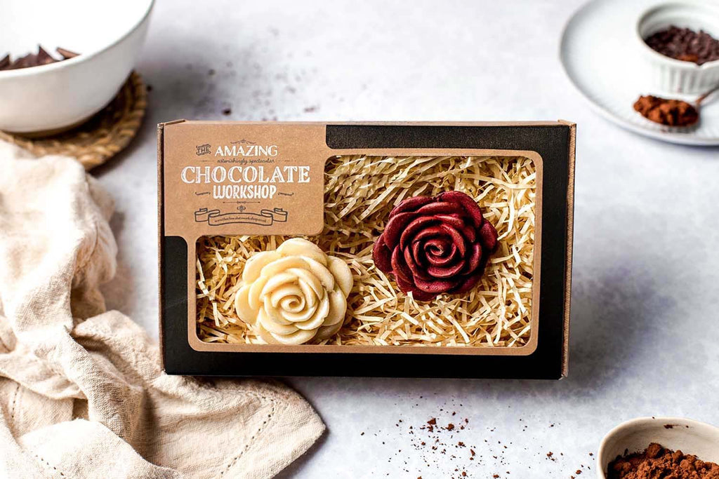 White & Red Roses Gift Box