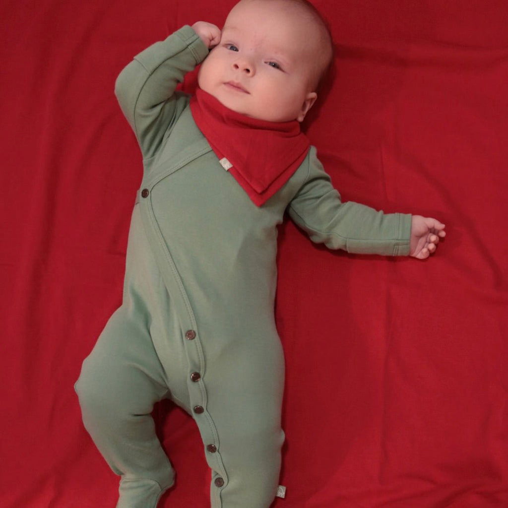 Scarlet Red Organic Cotton Baby Blanket