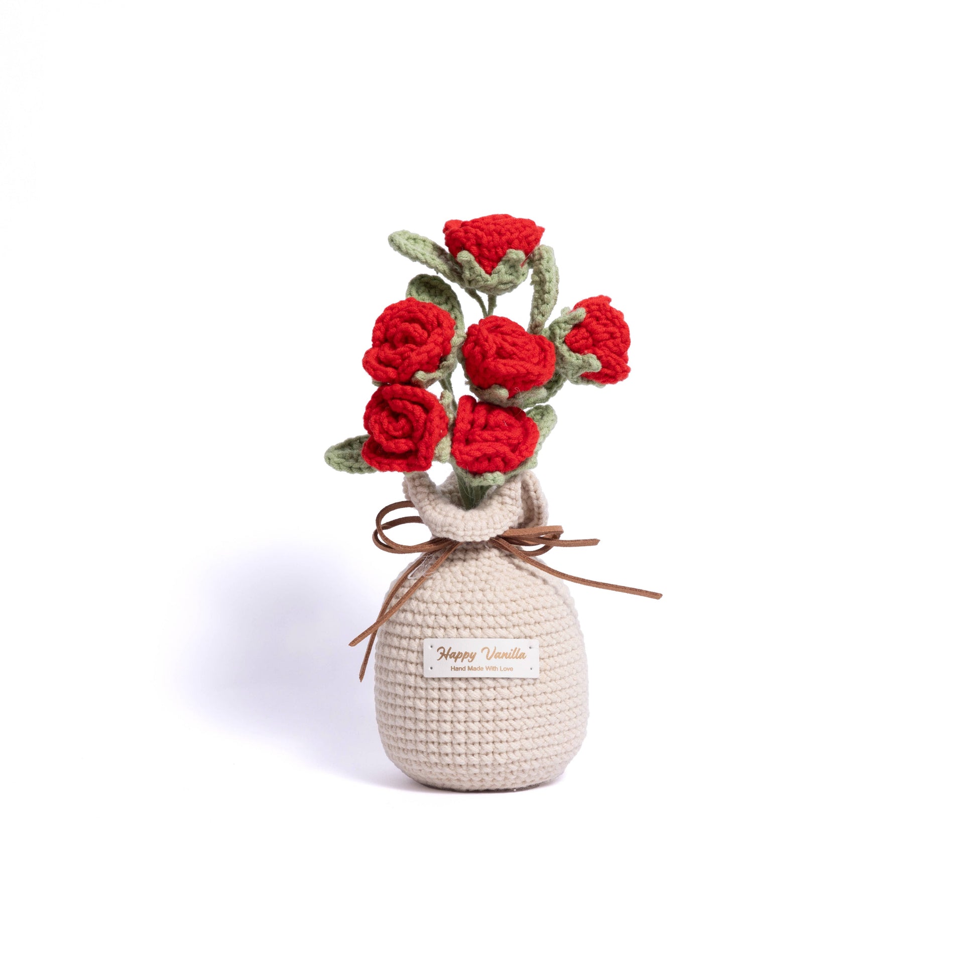 Love Blossom Crocheted Heart Roses and Plants