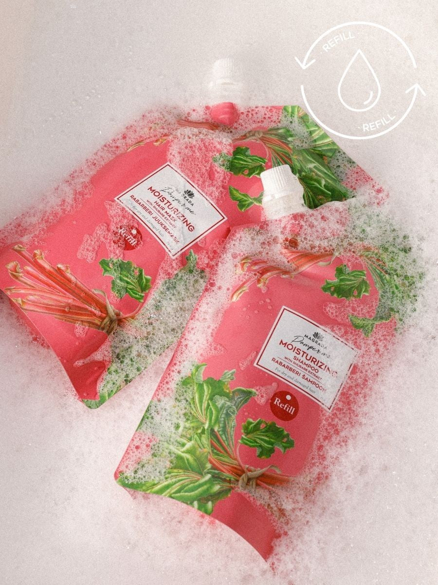 Same shampoo, now in a bigger and more eco-friendly package! Magrada’s juicy rhubarb shampoo is now available in a 500 ml refill tube, so you can enjoy it longer and cut down on packaging waste. Specially designed for dry and damaged hair, this shampoo gently cleanses and deeply nourishes. If you love your hair and care about the planet, this is the perfect way to enjoy luxurious care while reducing plastic use. Your hair will thank you! by Magrada Organic Cosmetics at www.brixbailey.com