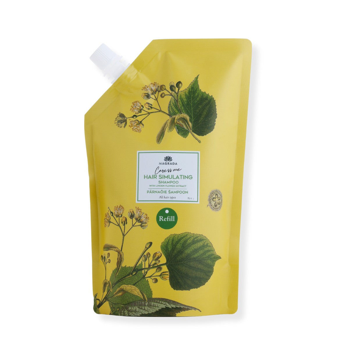 Even More Sweet Linden Flower Care - Award-Winning Hair Growth Stimulating Shampoo 500ml Refill by Magrada Organic Cosmetics at www.brixbailey.com